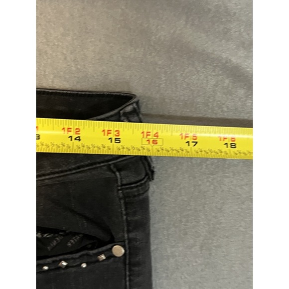 PTCL ETHIKAL BRAND Women's Black Studded Flare Jeans Size 31 Stretch Denim - Picture 8 of 12